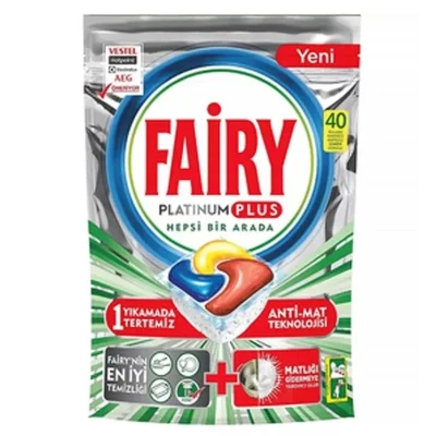 Fairy Platinum Plus Dishwasher Tablets 40 Count