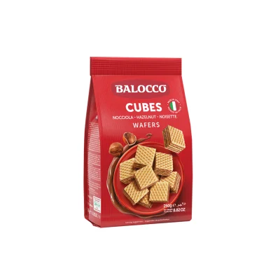 Balocco Wafer Cubes 250gr Hazelnut