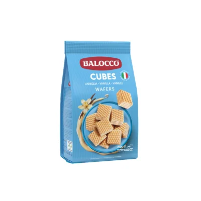 Balocco Wafer Cubes 250gr Milk & Vanilla