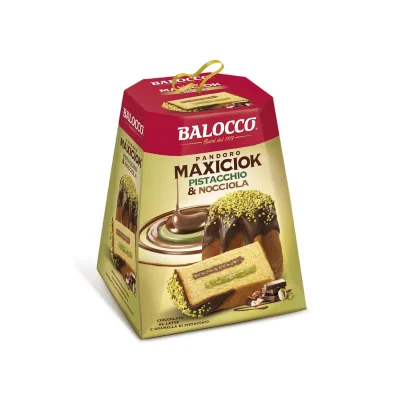 Balocco Pandoro Maxiciok 800gr Pistachio & Hazelnut
