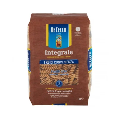 De Cecco Wholemeal Pasta N°034 Fusilli 1Kg