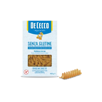 De Cecco Pasta No Gluten N°034 Fusilli 400gr