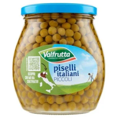 Valfrutta Piselli Italiani Piccoli in Vetro Gr.560