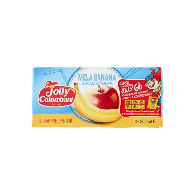 Jolly Colombani 3x 200ml Juice Apple Banana