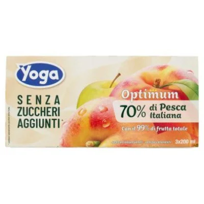 Yoga Optimum Pesca senza  Zuccheri Ml.200X3