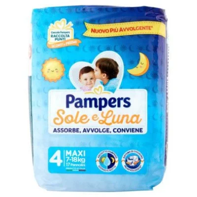 Pampers Pannolini Sole e Luna Taglia 4 da 7 a 18 Kg