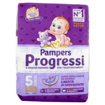 Pampers Progressi Junior Taglia 5 (Kg.12-25) 19 Pannolini