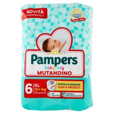 Pampers Pannolini Mutandina Baby Dry Taglia 6 da 15+ Kg Pz.14