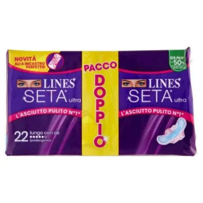 Lines Seta Ultra Lungo con Ali Pz.24