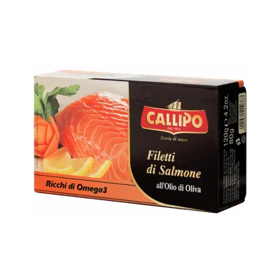 Callipo Wild Salmon Fillets Olive Oil 120gr