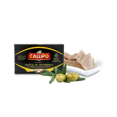 Callipo Ventresca Fillets Olive Oil Gold Reserve 125gr in Cans