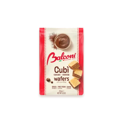 Balconi Wafer Cubi 250gr Cacao