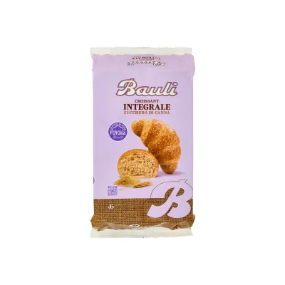 Bauli Croissant Pack 6x37gr Wholemeal Cane Sugar