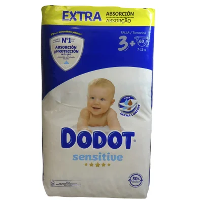 Dodot diaper 60 u. Sensitive 7-11 kg. Size 3.