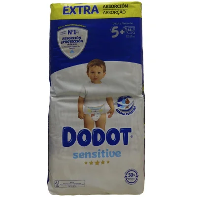 Dodot diaper 48 u. Sensitive 12-17 kg. Size 5.