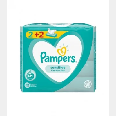 PAMPERS ΜΩΡΟΜΑΝΤΗΛΑ SENSITIVE 52T (2+2 ) X3