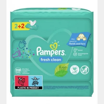 PAMPERS ΜΩΡΟΜΑΝΤΗΛΑ FRESH CLEAN 52T (2+2 ) X3