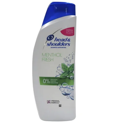 H&S shampoo 600 ml. Anti-dandruff menthol fresh.