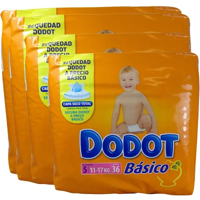 Dodot pants 4X36 u. Básico. 11-17 kg. Size 5.