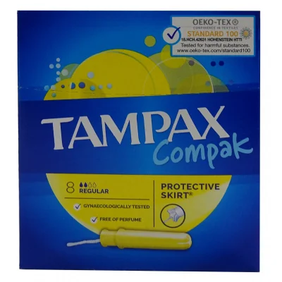Tampax compak 8 u. Regular.