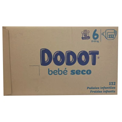 Dodot diapers 132 u. Bebé seco 13-18 kg. Size 6.
