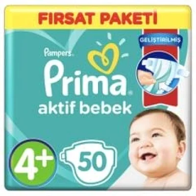 Pampers Prima No4+ 50 pc