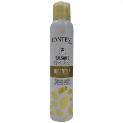 Pantene foam conditioner 180 ml. Regenerates and protects.