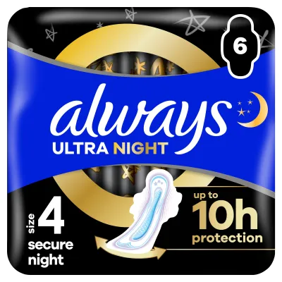 Always Ultra Night Sanitary Pads Scented Single 6 pcs