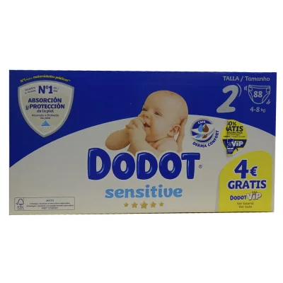 Dodot diaper 88 u. Sensitive 4-8 kg. Size 2.