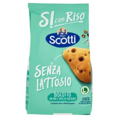 Riso Scotti Biscotti con Riso e Gocce di Cioccolato senza Lattosio Gr.350