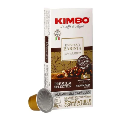 KIMBO 10CAPS. (55G) NESPRESSO ALUMINIUM BARISTA 100% ARABICA /10
