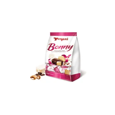 Vergani Nougat Bonny 250gr Soft Covered With White & Dark Chocolate