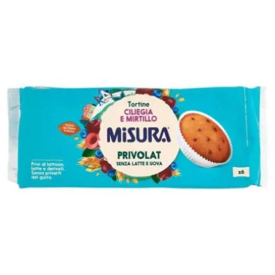 Misura Privolat Tortine Ciliegia e Mirtilli Pz.6 Gr.290