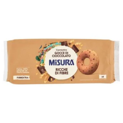 Misura Fibrextra Ciambelline con Gocce di Cioccolato Pz.6 Gr.230