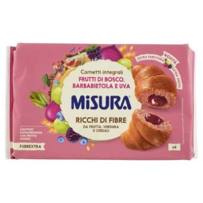 Misura Fibrextra Cornetti Frutti di Bosco Barbabietola e Uva Gr.308