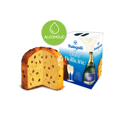 Melegatti Dolci Bollicine Panettone 680gr + Sparkling Wine 75cl
