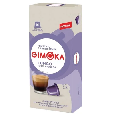 Gimoka Nespresso Lungo 100% Arabica Capsules 10-Count