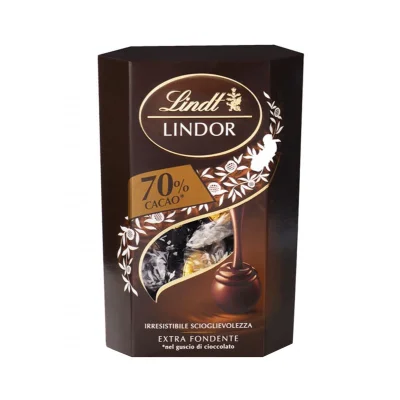 Lindt Lindor Cornet 200gr Dark 70%