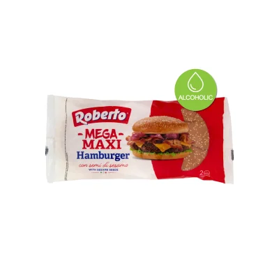 Roberto Mega Maxi Hamburger 250gr Sesame (2 Buns)