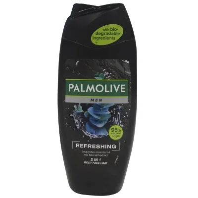 Palmolive gel 250 ml. Men refreshing 3 in 1 body, face & hair.