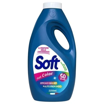 SOFT LAUNDRY LIQUID DETERGENT 50w 2,25lt FULL COLOR