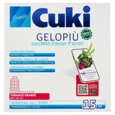 Cuki Sacchetti Gelo Piu' Grandi Cm.29X42 Pz.15