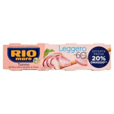 Rio Mare Tonno all'Olio Extra Vergine di Oliva Leggero Gr.60 X Pz.4