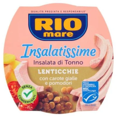 Rio Mare Insalatissime Tonno Lenticchie con Carote Gialle e Pomodori  Gr.160