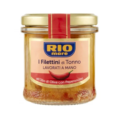 Rio Mare "Tuna Fillets" in Olive Oil with Chilli 130gr