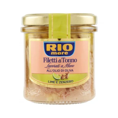 Rio Mare "Tuna Fillets" in Olive Oil with Lime and Ginger 130gr