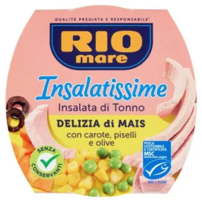 Rio Mare Insalatissime Tonno Delizia di Mais con Carote, Piselli e Olive Gr.160