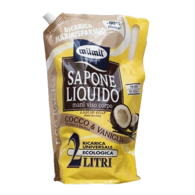 MILMIL SAPONE LIQUIDO MANI VISO CORPO COCCO VANIGLIA 2000ML