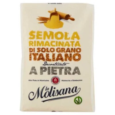 La Molisana Semola Rimacinata di Grano Duro Decorticato a Pietra Kg.1