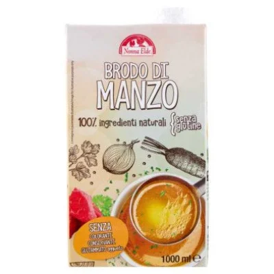 Brodo Pronto Manzo senza Glutine senza Glutammato Lt.1